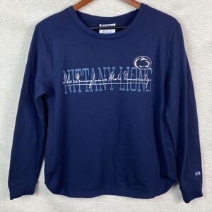 Penn State Nittany Lions Sweatshirt Womens Medium‎ Blue Champion Logo Pullover